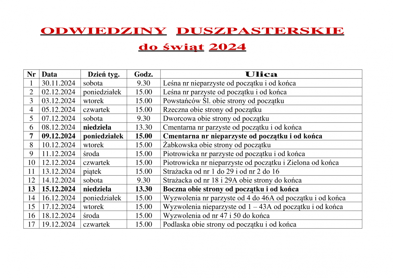 Kolęda 2024 - 2025